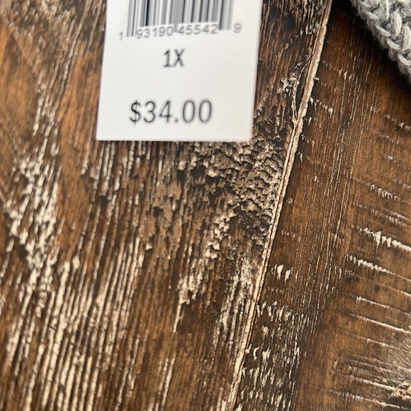 Women’s Lightweight Sweater 1X Grey - Picture 7 of 8